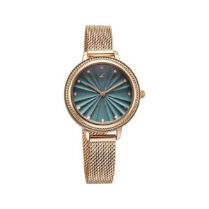 Details of Fastrack 68048WM01 Stunners X Green Dial Stainless Steel Watch For Women