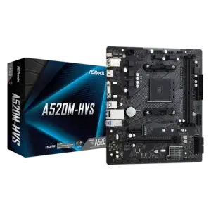 ASRock A520M-HVS AMD AM4 Micro ATX Motherboard